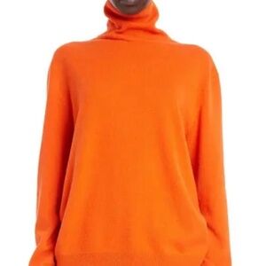 THE ROW Ciba Cashmere Turtleneck Sweater - Orange